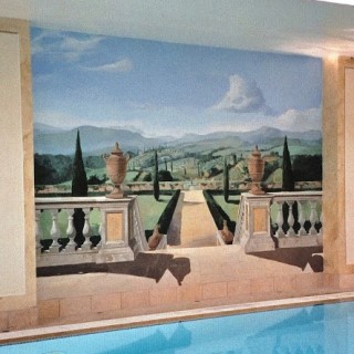 Tuscan swimming pool section